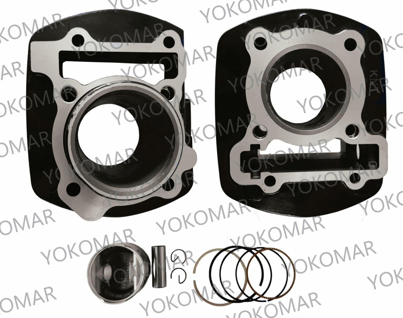CILINDRO S. GN125H+PISTON+ANILLOS+KIT DE EMPAQUES COLOR NEGRO