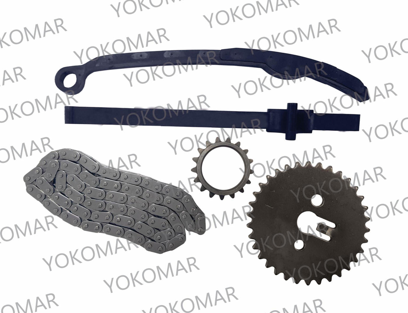 KIT GUIA/TENSOR/PIÑON LEVA+CADENILLA B. DISCOVER 100M 4 VALVULAS